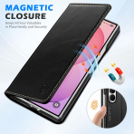 SHIELDON Galaxy Z Fold 8 Ultra Deri C�zdanl� K�l�f-Retro Black