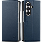 SHIELDON Galaxy Z Fold 8 Ultra Deri C�zdanl� K�l�f-Navy Blue