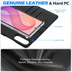 SHIELDON Galaxy Z Fold 8 Ultra Deri C�zdanl� K�l�f-Black
