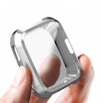 SIRUIBO Fitbit Versa Ekran Koruyucu Bumper Klf-Silver