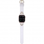 SKYB Chevron Serisi Apple Watch Deri Kay (42/44mm)-White