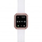 SKYB Deco Halo Serisi Apple Watch Koruyucu Klf (44mm)-Rose Gold
