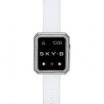 SKYB Deco Halo Serisi Apple Watch Koruyucu Klf (42mm)-Silver