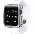 SKYB Pave Points Serisi Apple Watch Koruyucu Klf (38mm)-Silver