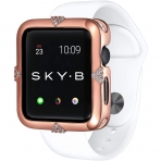 SKYB Pave Points Serisi Apple Watch Koruyucu Klf (38mm)-Rose Gold