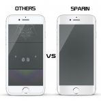 SPARIN iPhone 7 Temperli Cam Ekran Koruyucu (Beyaz)