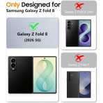 SPIDERCASE Galaxy Z Fold 8 Standl� Tam Korumal� K�l�f-Black