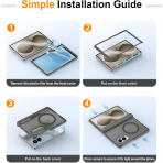 SPIDERCASE Galaxy Z Fold 8 Standl� Tam Korumal� K�l�f-Gray
