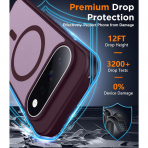 SPIDERCASE Google Pixel 11 Pro Uyumlu Manyetik K�l�f-Wine Red