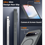 SPIDERCASE Google Pixel 11 Pro Uyumlu Manyetik K�l�f-Gray