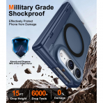 SPIDERCASE iPhone Duo Manyetik Standl� K�l�f-Blue