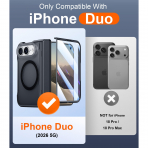 SPIDERCASE iPhone Duo Manyetik Standl� K�l�f-Black