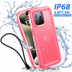 SPORTLINK Apple iPhone 15 Pro Max Su Geirmez Klf (MIL-STD-810G)-Pink