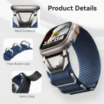 SUNFWR Apple Watch 10 42mm Kay -Darkblue Titanium