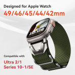 SUNFWR Apple Watch 10 42mm Kay -Green Titanium 