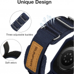SUNFWR Apple Watch 11/10 42mm Naylon Spor Kay��-Blue