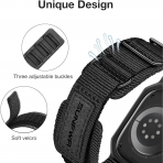 SUNFWR Apple Watch 11/10 42mm Naylon Spor Kay��-Black Tags