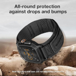 SUNFWR Apple Watch 11/10 42mm Naylon Spor Kay��-Black Tags
