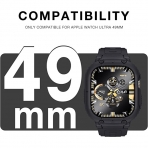 SUNFWR Apple Watch Ultra Bumper Klf (49mm)-Black