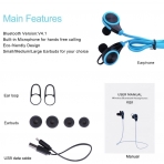 SUNVITO RQ8 Bluetooth Kulak i Kulaklk-Black-Blue