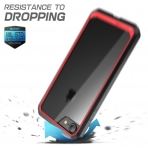 SUPCASE Apple iPhone 8 Unicorn Beetle Serisi effaf Klf-Red Black