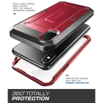 SUPCASE Apple iPhone XS / X Unicorn Beetle Pro Serisi Kemer Klipsli Klf-Metallic Red