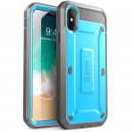 SUPCASE Apple iPhone X Unicorn Beetle Pro Serisi Kemer Klipsli Klf-Blue