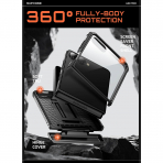 SUPCASE Galaxy Z Flip 8 Darbe Korumal� Standl� K�l�f-Black