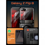 SUPCASE Galaxy Z Flip 8 MagSafe Korumal� Standl� K�l�f-Black