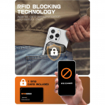 SUPCASE Manyetik C�zdan ve MagSafe AirTag Stand-Dark