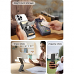 SUPCASE Manyetik C�zdan ve MagSafe AirTag Stand-Dark