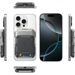 SUPCASE Manyetik Czdan ve MagSafe ile Uyumlu Stand-Silver