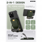 SUPCASE Manyetik Czdan ve Stand-Battle Green