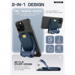 SUPCASE Manyetik Czdan ve Stand-Midnight Blue 