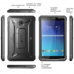 SUPCASE Samsung Galaxy Tab E Unicorn Beetle PRO Seri Klf (8.0 in)-Black
