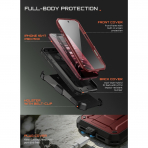 SUPCASE UB Pro iPhone 18 Pro Max Kemer Klipsi K�l�f-Burgundy