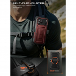 SUPCASE UB Pro iPhone 18 Pro Max Kemer Klipsi K�l�f-Burgundy