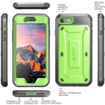 SUPCASE Apple iPhone 7 Unicorn Beetle PRO Serisi Klf (Ekran Koruyucu Dahildir)-Green