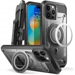 SUPCASE Unicorn Beetle Pro Mag Serisi iPhone 14 Pro Max Klf (MIL-STD-810G)-Black