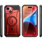 SUPCASE Unicorn Beetle Pro Mag Serisi Apple iPhone 15 Klf (MIL-STD-810G)-Krmz