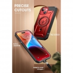 SUPCASE Unicorn Beetle Pro Mag Serisi Apple iPhone 15 Klf (MIL-STD-810G)-Krmz