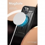 SUPCASE Unicorn Beetle Pro Mag Serisi Apple iPhone 15 Klf (MIL-STD-810G)-Siyah