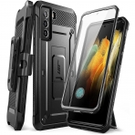 SUPCASE Unicorn Beetle Pro Serisi Galaxy S21 FE Kickstand Klf (MIL-STD-810G) -Black