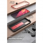 SUPCASE Unicorn Beetle Pro Serisi Galaxy S21 FE Kickstand Klf (MIL-STD-810G) -Ruddy