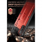 SUPCASE Unicorn Beetle Pro Serisi Galaxy S21 FE Kickstand Klf (MIL-STD-810G) -Ruddy