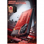 SUPCASE Unicorn Beetle Pro Serisi Galaxy S22 Ultra Klf-Red