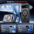 SUPFINE Google Pixel 11 Pro Manyetik K�l�f-Black