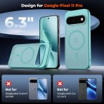 SUPFINE Google Pixel 11 Pro Manyetik K�l�f-Blue Green