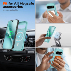 SUPFINE Google Pixel 11 Pro Manyetik K�l�f-Blue Green