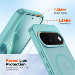 SUPFINE Google Pixel 11 Pro Manyetik K�l�f-Blue Green